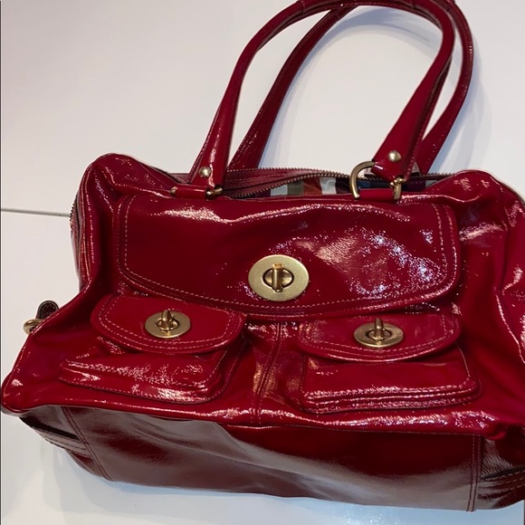 COACH Peyton Atlantic Red Patent Leather bag - Picture 5 of 5